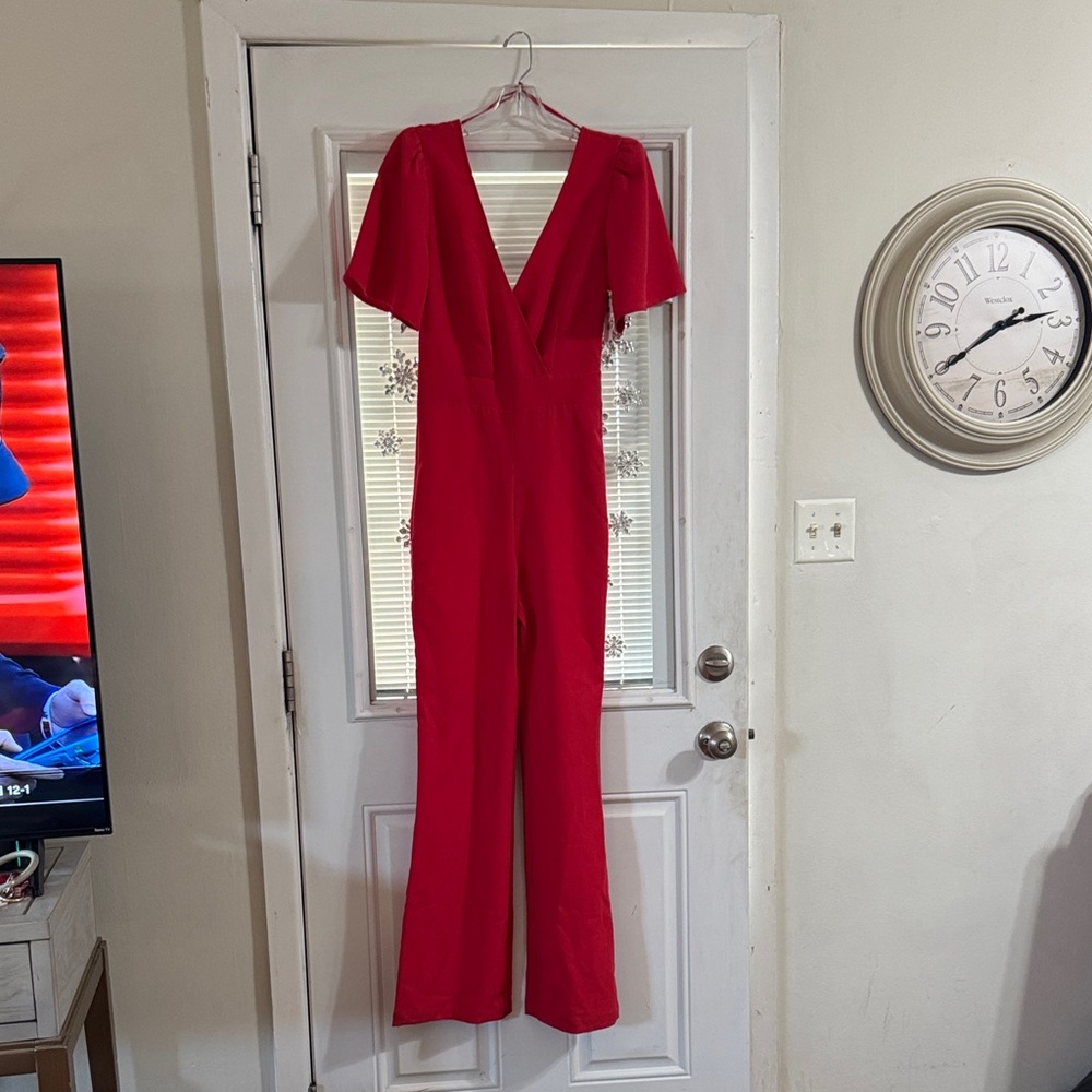 Socialite Vibrant Red Jumpsuit